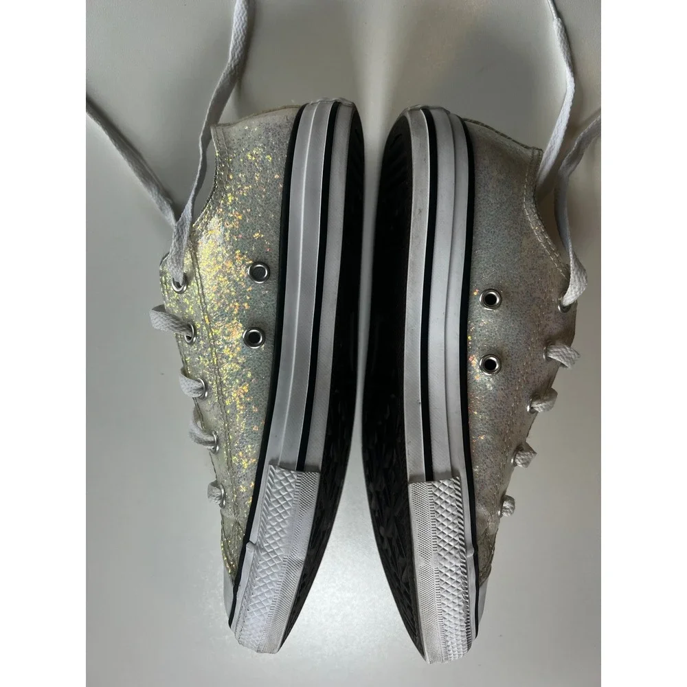 Converse Chuck Taylor All Star Iridescent Glitter Sneakers Shoes Juniors Size 3